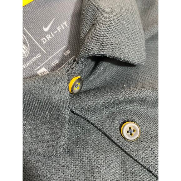 Nike Men's 2XL Black Gray Polyester Polo Shirt - Dri Fit Steelers NFL - Picture 5 of 8